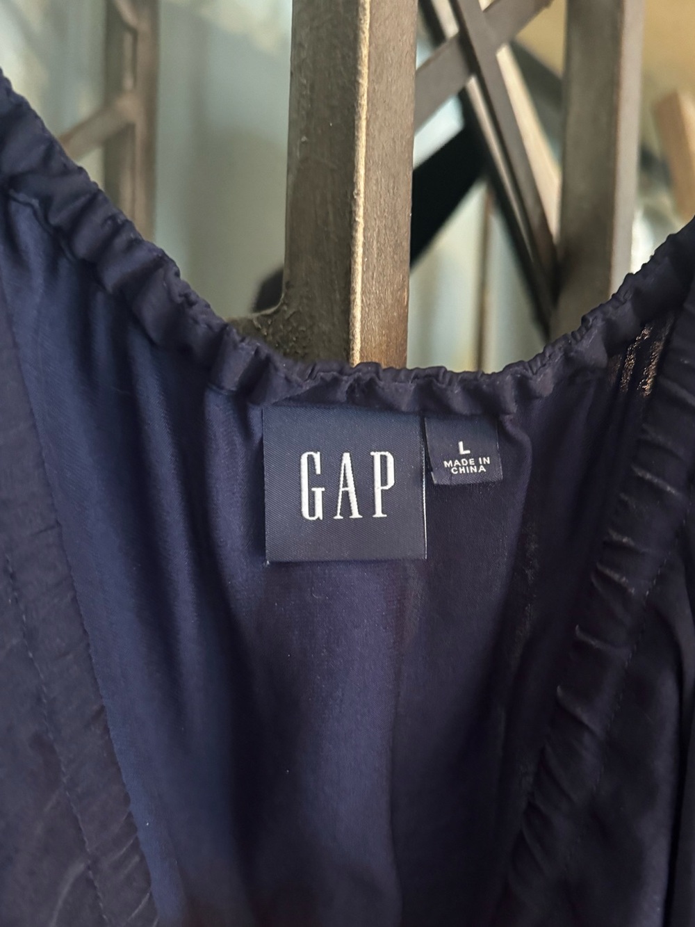 Gap Navy Blue Maxi Dress Short Sleeves Size Large, Worn One Time - Picture 7 of 12